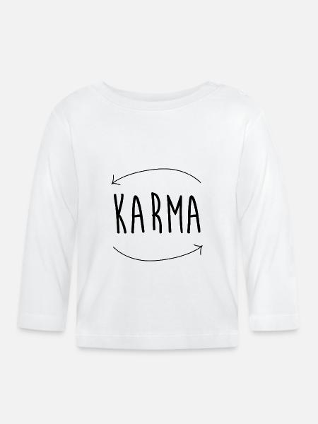 Karma Pfeile - Baby Bio-Langarmshirt - Weiß