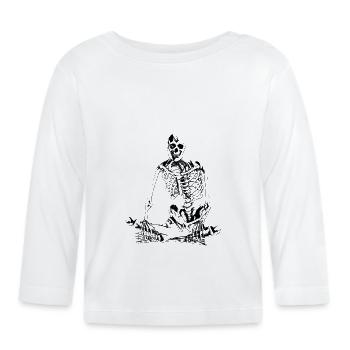 squelette - T-shirt manches longues bio Bébé - blanc - Devant