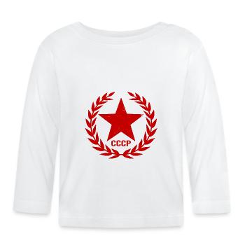 Union soviétique SSSR Union soviétique - T-shirt manches longues bio Bébé - blanc - Devant