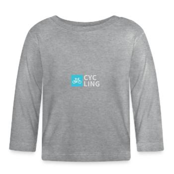 CYCLING simple - Baby Bio-Langarmshirt - Grau meliert - Vorne