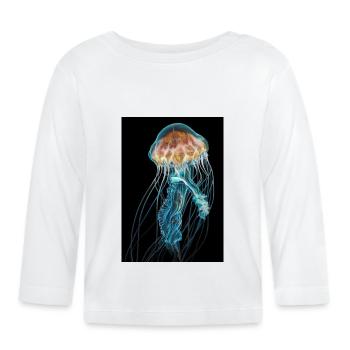 Méduse mystérieuse - T-shirt manches longues bio Bébé - blanc - Devant