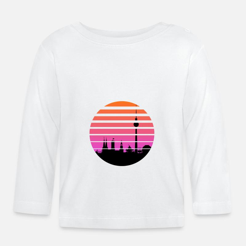 berlin - Baby Bio-Langarmshirt - Weiß