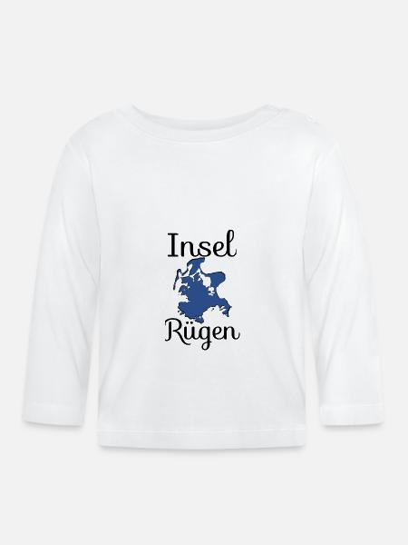Insel Rügen - Baby Bio-Langarmshirt - Weiß