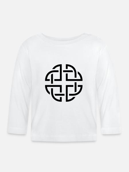 Celtic Knot - Baby Bio-Langarmshirt - Weiß