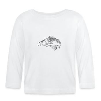 pike-perch - Organic Baby Long Sleeve T-Shirt - white - Front