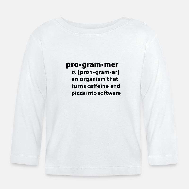 Programmdefinition - die Definition Programmer - Baby Bio-Langarmshirt - Weiß