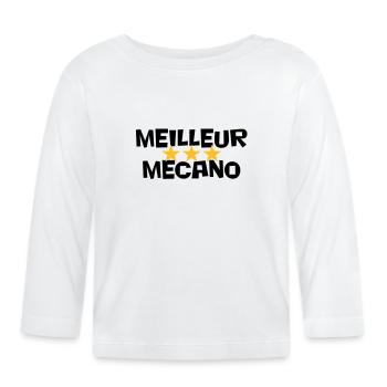 Meilleur Mecano - T-shirt manches longues bio Bébé - blanc - Devant