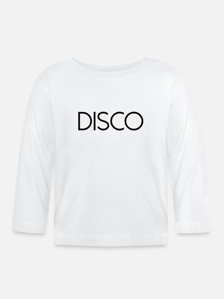 DISCO Diskokugel - Baby Bio-Langarmshirt - Weiß