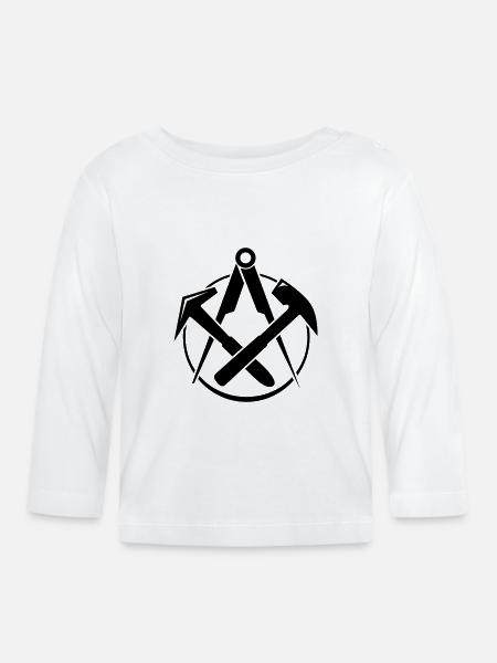 Dachdecker Zunft - Baby Bio-Langarmshirt - Weiß