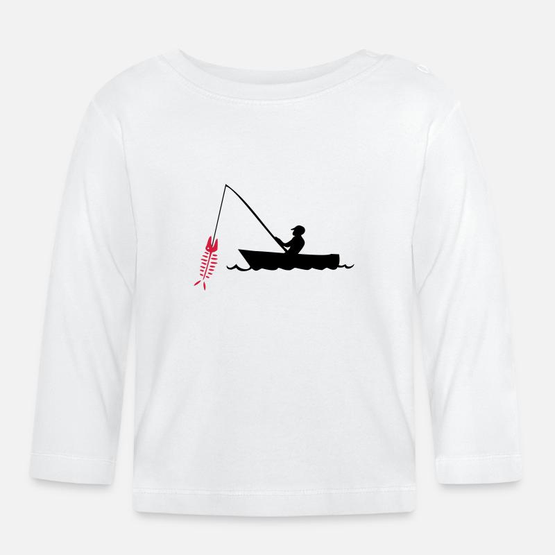 pêcheur - T-shirt manches longues bio Bébé - blanc