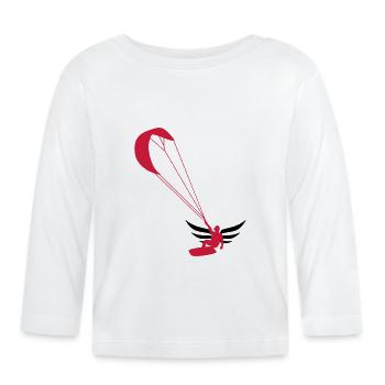 Kiteboarding / Kitesurfing / Kitesurf / - T-shirt manches longues bio Bébé - blanc - Devant