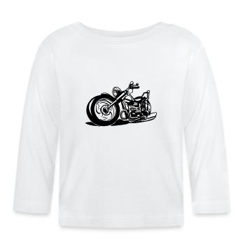 Chopper / motorcycle - Organic Baby Long Sleeve T-Shirt - white - Front
