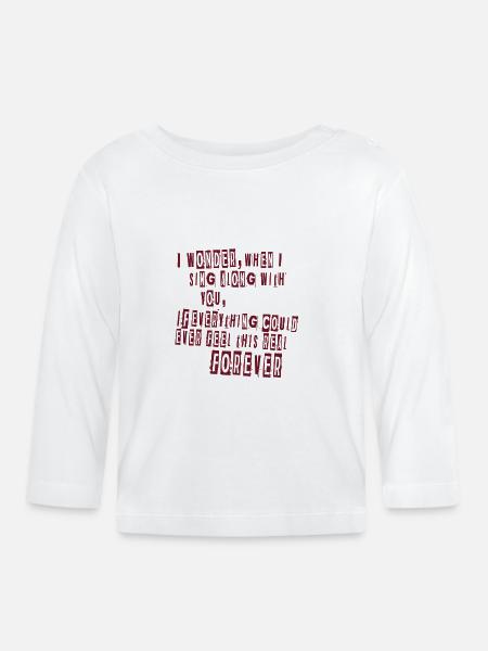 Everlong Lyrics - Baby Bio-Langarmshirt - Weiß