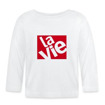 La Vie Rouge Typo Art - T-shirt manches longues bio Bébé - blanc - Devant