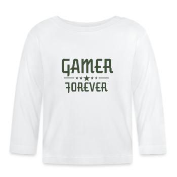 Gamer Forever New Level Update Design - Baby Bio-Langarmshirt - Weiß - Vorne