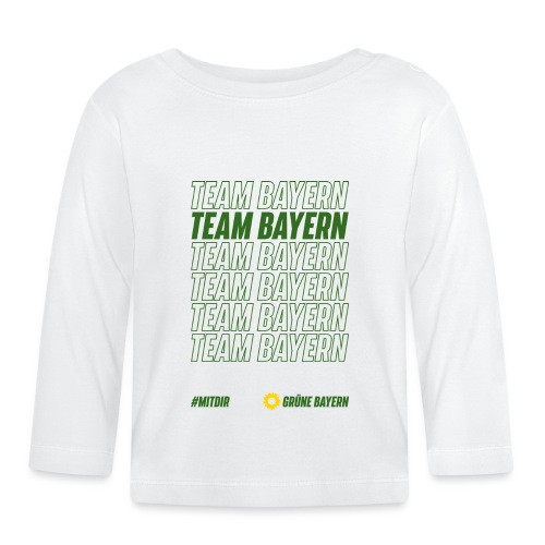 TeamBayern grün - Baby Bio-Langarmshirt