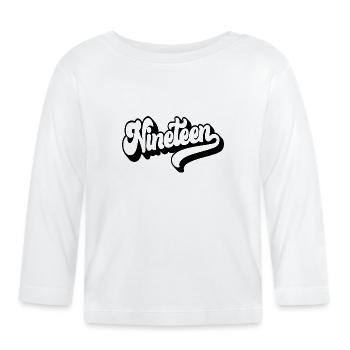 Neunzehn 19. Geburtstag Jungen Mädchen 19 Jahre alt - Baby Bio-Langarmshirt - Weiß - Vorne
