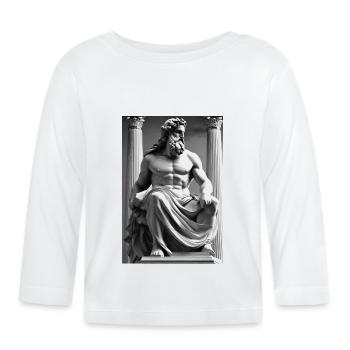 Zeus II - Baby Bio-Langarmshirt - Weiß - Vorne