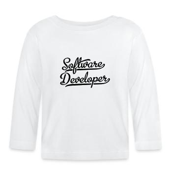 Software developers - Organic Baby Long Sleeve T-Shirt - white - Front