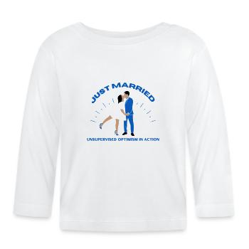 Je viens de me marier | Mariage - T-shirt manches longues bio Bébé - blanc - Devant