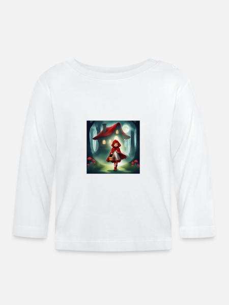 Rotkäppchen, ein wunderbares Märchen - Baby Bio-Langarmshirt - Weiß