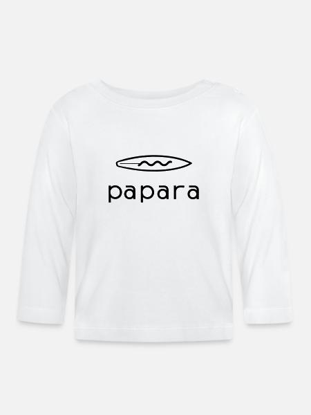 Papara Tahiti Surfspot - Baby Bio-Langarmshirt - Weiß