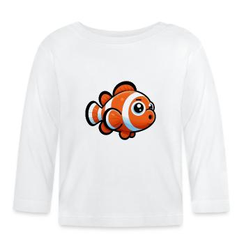 Clownfische - Baby Bio-Langarmshirt - Weiß - Vorne