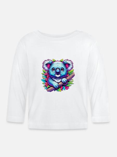 Koala - Baby Bio-Langarmshirt - Weiß