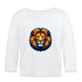 Lion - T-shirt manches longues bio Bébé - blanc - Devant