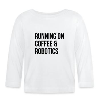 robotique - T-shirt manches longues bio Bébé - blanc - Devant