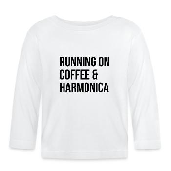 harmonica - T-shirt manches longues bio Bébé - blanc - Devant