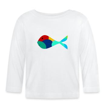 anniversaire. anniversaire décennie. humour. drôle - T-shirt manches longues bio Bébé - blanc - Devant