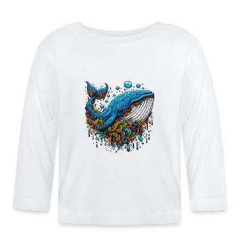 Wal - Baby Bio-Langarmshirt - Weiß - Vorne