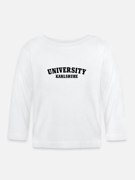 Universität Karlsruhe - Baby Bio-Langarmshirt - Weiß