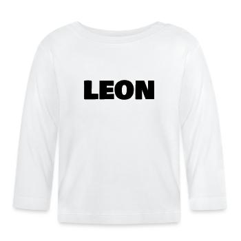 Leon - Organic Baby Long Sleeve T-Shirt - white - Front