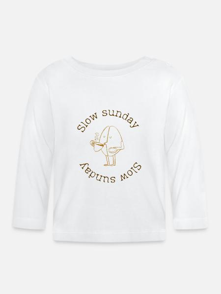 Slow Sunday - Baby Bio-Langarmshirt - Weiß