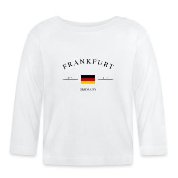 Francfort, Allemagne – Souvenir et cadeau des Fêtes - T-shirt manches longues bio Bébé - blanc - Devant