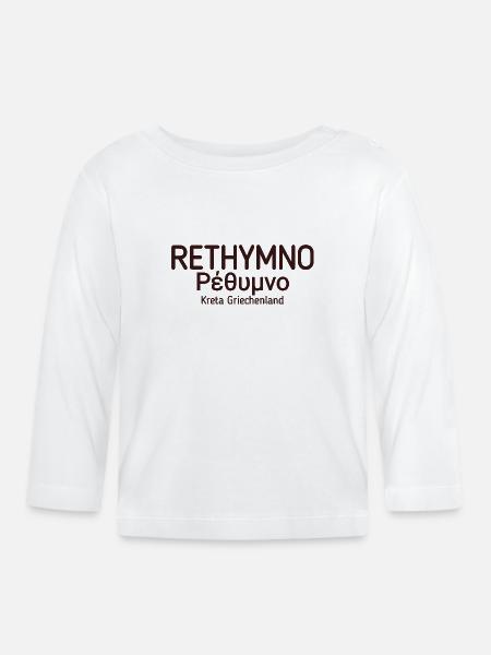 Kreta Rethymno - Baby Bio-Langarmshirt - Weiß
