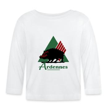 logo emblématique du département des Ardennes - T-shirt manches longues bio Bébé - blanc - Devant
