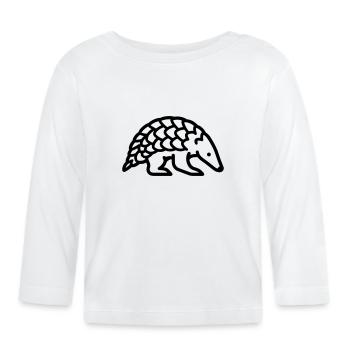 pangolin - T-shirt manches longues bio Bébé - blanc - Devant