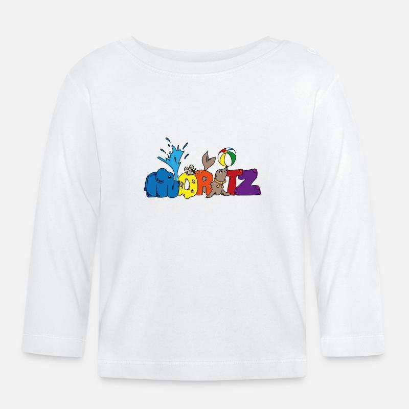 Moritz im Zirkus - Baby Bio-Langarmshirt - Weiß
