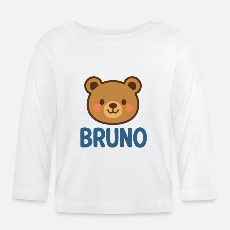 Bruno - T-shirt manches longues bio Bébé - blanc