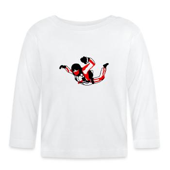 Parachutiste - T-shirt manches longues bio Bébé - blanc - Devant