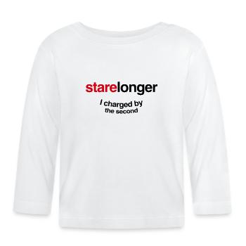 Starr länger. Ich erkläre jede Sekunde! - Baby Bio-Langarmshirt - Weiß - Vorne