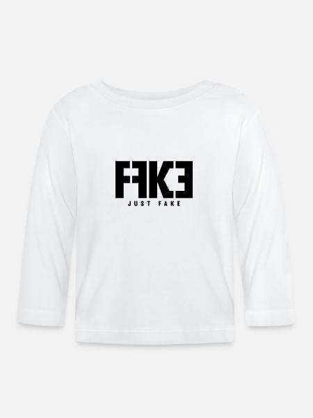Fake - Baby Bio-Langarmshirt - Weiß
