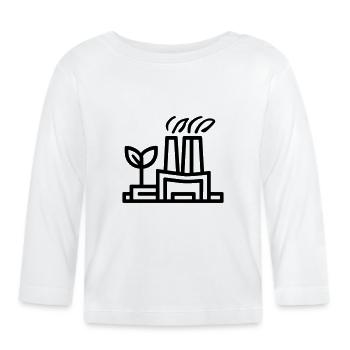 Umweltfreundliche Fabrik - Baby Bio-Langarmshirt - Weiß - Vorne