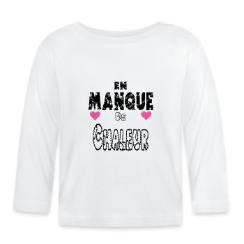 En Manque de Chaleur - T-shirt manches longues bio Bébé - blanc - Devant