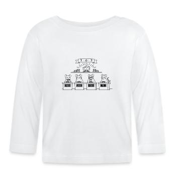 mice show quiz - Baby Bio-Langarmshirt - Weiß - Vorne
