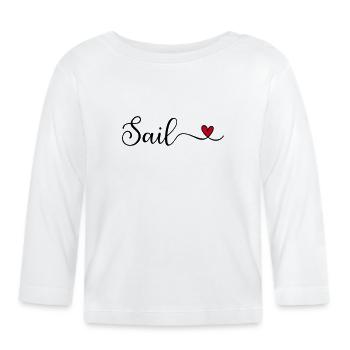 Voile - T-shirt manches longues bio Bébé - blanc - Devant