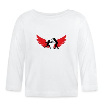 Winged Fencer: The Speed of Sword and Iron - Organic Baby Long Sleeve T-Shirt - white - Front